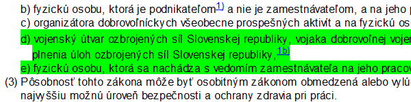 Screenshot textu